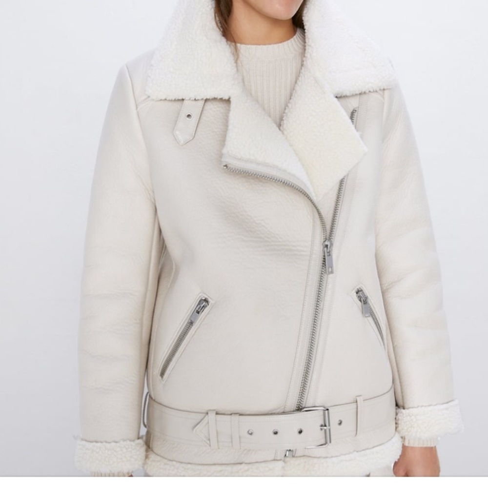 Zara current season double faced biker jacket